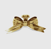 Brass Bow Candle Holders